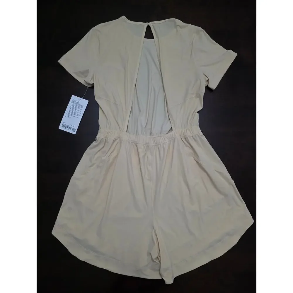 NWT Lululemon Lightweight High-Neck Romper Prosecco Size 10 - Flaw
